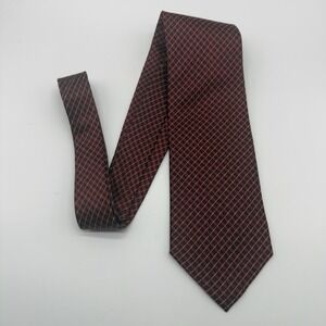 Men's Bocara Tie Necktie Red Black & Blue 100% silk 60"L Suit Formal